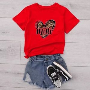 RED Mini Matching Shirt Set Toddler (Mini Listing)